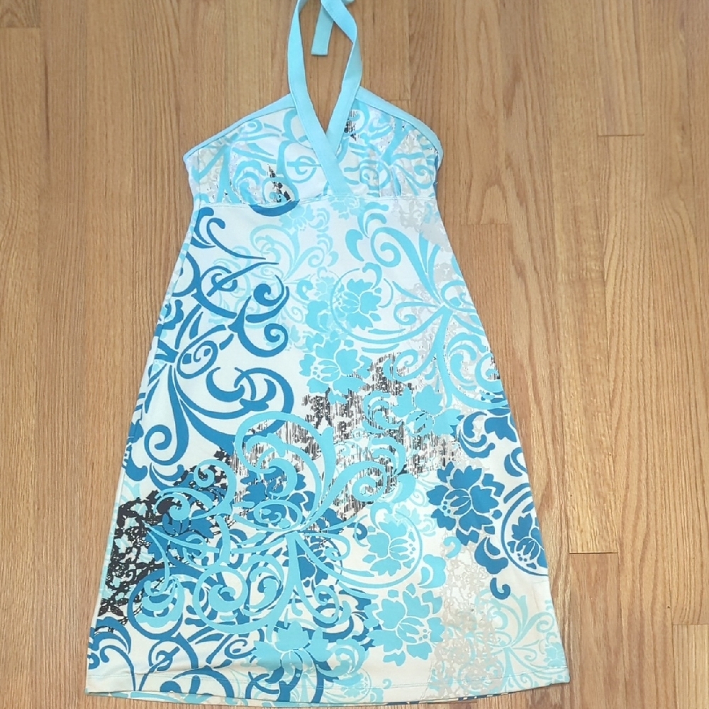 Blue Floral Summer Dress